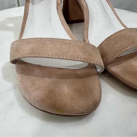 Jeffrey Campbell Lindsey Taupe Suede Block Heel Sandals Size 7.5 - Picture 9 of 16